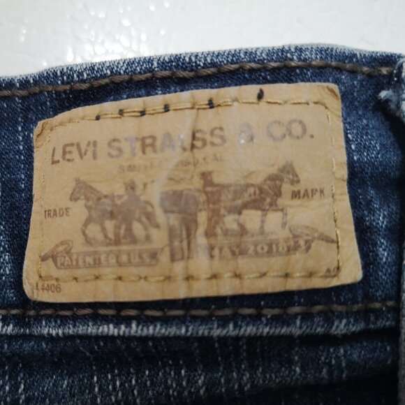 Levi's 512 Ladies Perfectly Slimming Size 10 Medium Bootcut Blue Jeans - Picture 5 of 14